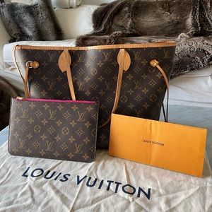 Louis Vuitton Neverfull MM Peony MINT With Receipt!